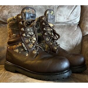 Field & Stream Gore-Tex Brown Leather Thinsulate Boots Men Size 8 Hunting Work